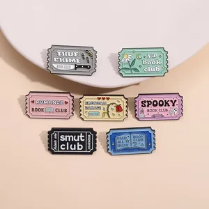 Brooches Romance Bookmark Brooch Emorch Pins Book Club Club Pin Badges Badges Cartoon Jewelry Gift For Reading Enthusiast Wholesale