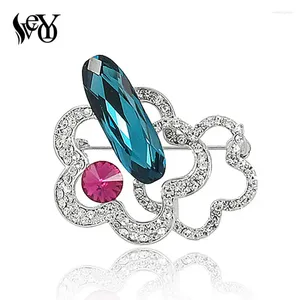 Broches VEYO Crystal Rhinestone para mujer Broche vintage Broches grandes Bufanda Ropa Hijab Pins Up