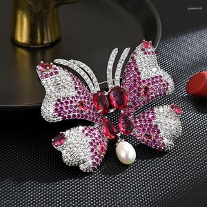 Broches Broche de perle rose vintage corsage atmosphérique de luxe avec accessoires