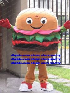 Brun Hamburger Pain Mascotte Costume Mascotte Burger Bun JAMBON Panettone Ciabatta Adulte Personnage De Dessin Animé Tenue Costume Entreprise Activité Highs Qualitys No.643