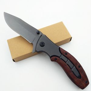Couteau pliant à manche en bois/acier X47, lame 440, couteau de poche tactique Cool pour la chasse et la survie, outils EDC S220