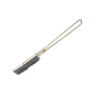 Brosse droite en acier inoxydable/couteau en fil de laiton, largeur de travail de 2,4 cm, manche en métal pour la vie et l'industrie, 1 pièce, livraison directe, automobiles Otbzq