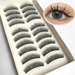 Pinceles 10 pares accesorios de las pestañas de maquillaje de moda