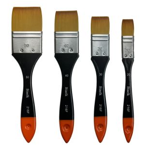 Brosses Biaelk 216f Taklon Hair Gandage en bois Acrylique et Dessin d'huile Gesso Art Supplies pour artiste Paint Pen Brush 4PCS