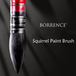 Pinceaux Borrence Squirrel Hair Watercolor Paint Brush Professional Wash Wash Mop Painting Broshes Set pour peindre des fournitures d'art