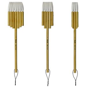 Brosses de haute qualité 3pc 2660flat Hair Hair Bamboo Handle Supplies Art Supplies Watercolor Artist Brush