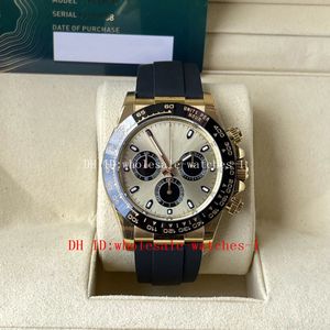 BT Better Factory Watches TH-12.2mm 116518 40mm Gold Panda Cerámica Cronógrafo CAL.4130 Movimiento Mecánico Automático Reloj para hombre Relojes de pulsera para hombre Caucho