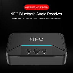 BT200 NFC Transmisores Bluetooth estéreo inalámbricos Receptor de audio Adaptador Bluetooth portátil NFC habilitado Salida de 3,5 mm / RCA Música Sonido Coche