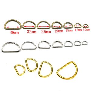 Buckles 20pcs 100pcs Metal NonWelded D Ring Adjustable Buckle For Backpacks Straps shoes Bags Cat Dog Collar Dee Buckles DIY Accessorie 230717