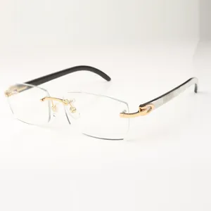 Montures de lunettes Buffs 3524012 avec nouveau matériel C plat avec des bâtons de cornes de buffle hybrides naturelles