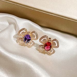 Pendientes colgantes de diseño de mariposa BUIGARI para mujer, diamantes de plata de ley, regalo de moda de lujo de la más alta calidad para novia 045