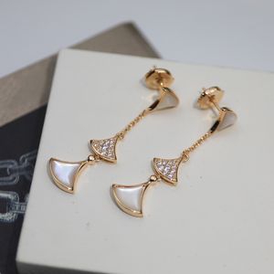 BUIGARI Diva jupe succession designer boucles d'oreilles pendantes pour femme diamant plaqué or 18 carats plus haute qualité compteur bijoux cadeau exquis 037