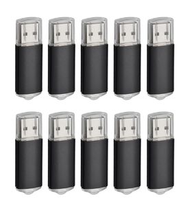 Bulk 10 unidades, 20 unidades, 50 unidades, 100 unidades, unidades flash USB rectangulares, 1 GB, memoria USB para pulgar, almacenamiento para PC, portátil, tableta, color negro 3272938