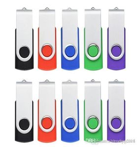 A granel 10PCSLOT Metal giratorio USB 20 Flash Drive Pen Drive Thumb Memory Stick 64M 128M 256M 512M 1G 2G 4G 8G 16G 32G para PC Lapto2244621