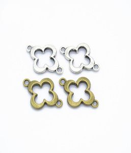 Bulk 500 pcs lot trèfle Quatrefoil Connecteur Liens charmes argent bronze plaqué 2115 mm Choisissez votre montant6111554