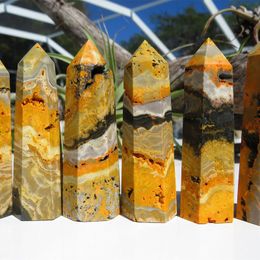 Bumblebee Jasper Gemstone Crystal Towers Clarté mentale Énergie positive Voyage de la vie Manifeste