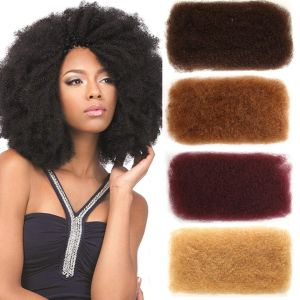 Poules à paquets Rebecca Brésilien Afro Pneache Curly Balk Human Human For Braiding 50g / PC Couleur naturelle Traids Hair No Wft Dreadlocks Crochet Bulk