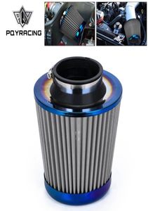 Azul quemado 3quot 76mm entrada de energía filtro de entrada de aire frío de alto flujo limpiador filtro de aire de coche de carreras Universal PQYAIT273996458