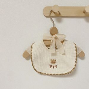 Tissu de rot pour bavoirs de bébé pour enfants personnalisation né bébé trucs nom brodé bricolage coréen gaze coton serviette tablier d'alimentation 240102