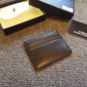 Business Card Files Genuine Leather Bag 7bit Slot Holder With Original Gift Box 230710