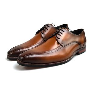 Business Leather Mens Dress Men de haute qualité Classic Cave Italian Style Wedding Formel Shoes Forme