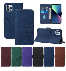 Business Skin Feel Étuis portefeuille en cuir pour Iphone 13 Pro Max 12 Mini 11 XR XS MAX 8 Ipod Touch 7 6 5 Fente pour carte d'identité de crédit Sentiment de la main