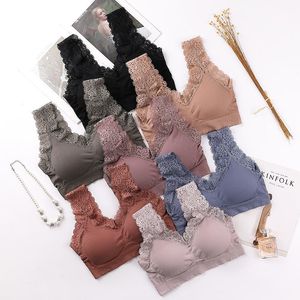 Bustiers Corsets Femmes Anti-Vidé Respirant Enveloppé Poitrine Beauté Dos Push Up Soutien-Gorge Dentelle Sous-Vêtements Sans Couture Sexy Lingerie Femme Intiamte