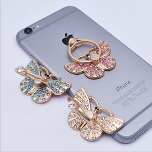 Butterfly 360 Phone Finger Ring Holder Support de téléphone portable pour iPhone 7 6 Samsung S8 S7 Xiaomi Huawei OnePlus Vivo Oppo Smartphones Tablettes