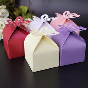 Favor Holders Papier en forme de papillon Bodes de faveur Boîtes plissantes de Noël de mariage bricolage Fête d'anniversaire de Noël