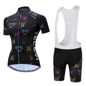 Mariposa Mujer Verano Ciclismo Jersey MTB Bike Ropa Transpirable Mountian Bicicleta Ropa Ciclismo Quick-Dry Cycle Jersey Sets