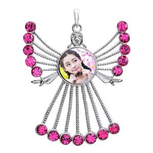 Bouton colliers pendentifs pour sublimation femmes colliers pendentif bijoux transfert de chaleur impression consommable vierge i6ZA0116