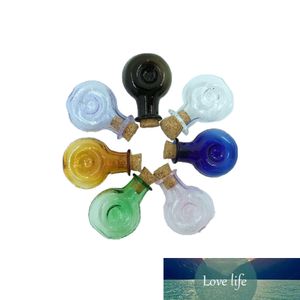 Mini botellas de cristal artísticas con forma de botón con corchos, decoración encantadora para fiestas navideñas, viales, regalos, tarros pequeños, colgantes, mezcla de 7 colores