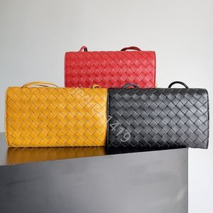 BV's Trio bolsos tote negros Tejido de cuero Bolso bajo el brazo acordeón de cuerda Bolso de hombro Cubierta Piel de oveja suave Diseñador de sobres de trabajo 10A Bolso de mano Golden Ball Rope