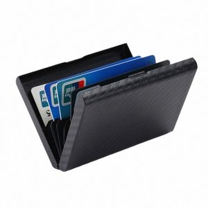 Bycobecy Custom Carb Fibre Cartersder Metal Plastic NFC portefeuille Passeport Holder Document Organisateur RFID Slim Wallet Men Woman K3ZS #