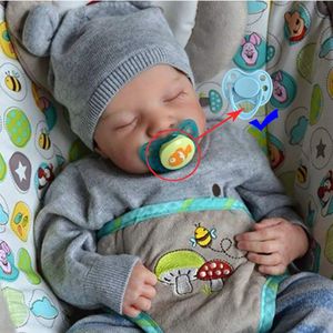 BZDOLL 48 cm/19 pulgadas de silicona suave bebé Reborn muñeca durmiente niño niña juguete como bebé Real con cuerpo de tela regalo de cumpleaños 240106