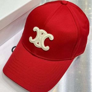 Stylish Unisex Designer Baseball Cap in Red with Adjustable Strap - Durable Cotton Celi Hat for Men & Women