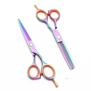 Professional Hair Scissors C1014 5.5" JP 440C Customized Logo Barber Hairdressing Scissors Hair Cutting Shears Thinning Scissors Salon Tools