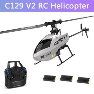 C129 V2 RC Helicopter 4 Channel Remote Controller Charging Toy Drone Model UAV Outdoor Aircraft DroneToy 231229