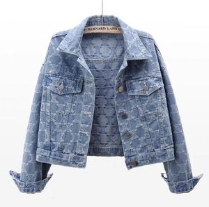 C2036 veste de créateur femmes manches longues revers cou jeans vestes denim femmes manteau