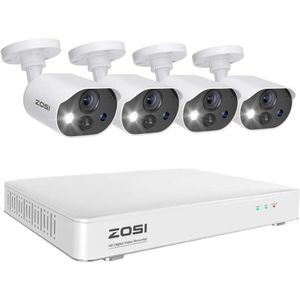 C303 Spotlight Système de caméra de sécurité à domicile avec DVR AUDIO8CH 3K LITE avec 1 To SSD DRIDE4PCS H26510 80POUTDOOR CCTV CAMERANIGHT