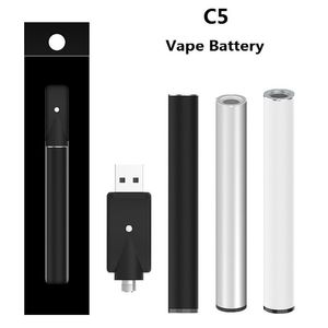 C5 Bud Touch Batterie 10,5 mm sans bouton activé automatiquement Vape O Pen 345mAh pour 510 cartouches avec voyant inférieur Suppies d'usine