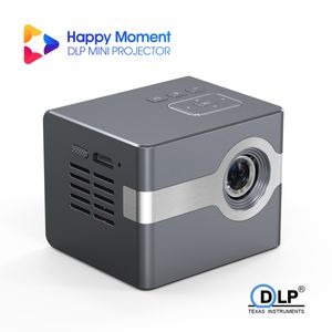 Projecteur DLP de poche sans fil C50 50 ANSI Lumens 640 * 360DPI Connexion pour iOS / Android Portable WiFi Home Micro Projectorors