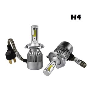 C6 H4 COB phare LED 72W 7600LM Hi-Lo faisceau voiture LED 9004/9007/H13 phares ampoule Automobile phare antibrouillard 12V 24V