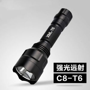 C8 forte Q5/T6 LED lampe de poche en alliage d'aluminium Mini auto-défense nuit équitation extérieure lumière domestique 744049