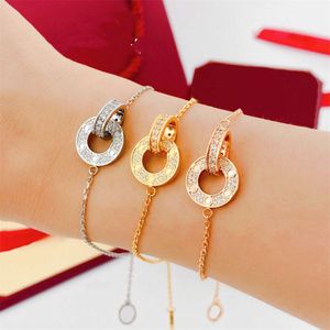CA Bangle New Design Gold Color For Women Trend Luxury Titanium Chain Chain Bracelet Luxury Femme Femme Femmes Bijoux en gros Dropshipping Stores de haute qualité 2024