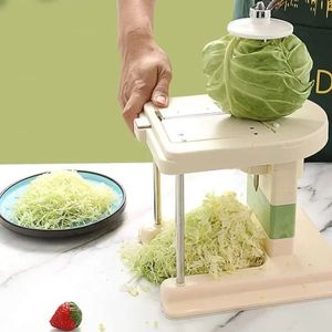 Broyeur de chou en acier inoxydable manivelle éplucheur de légumes coupe large bouche râpes à salade de fruits couteau outils de cuisine 240113