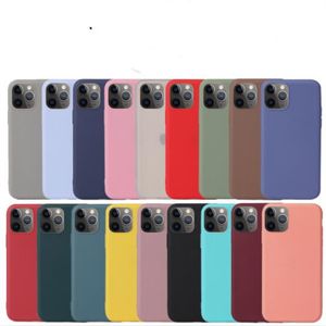 Logo personnalisé couleur bonbon mat souple TPU coque de téléphone portable silicone couverture arrière antichoc pour iphone 15 14 13 12 mini 11 pro X XS MAX XR 7 8 plus