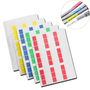 Étiquettes de câble autocollants étiquettes d'emballage marqueurs organisateurs manuscrits et imprimables 10 feuilles de papier A4