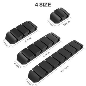 Cable Organizer Silicone USB Cable Winder Desktop Tidy Management Clips Cable-Holder for Mouse Headphone