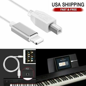 Câbles 1 / 2pcs Lightning to TypeB MIDI Keyboard Converter Cable 1M pour iPhone iPad iOS Audio Cable Guitar Parts